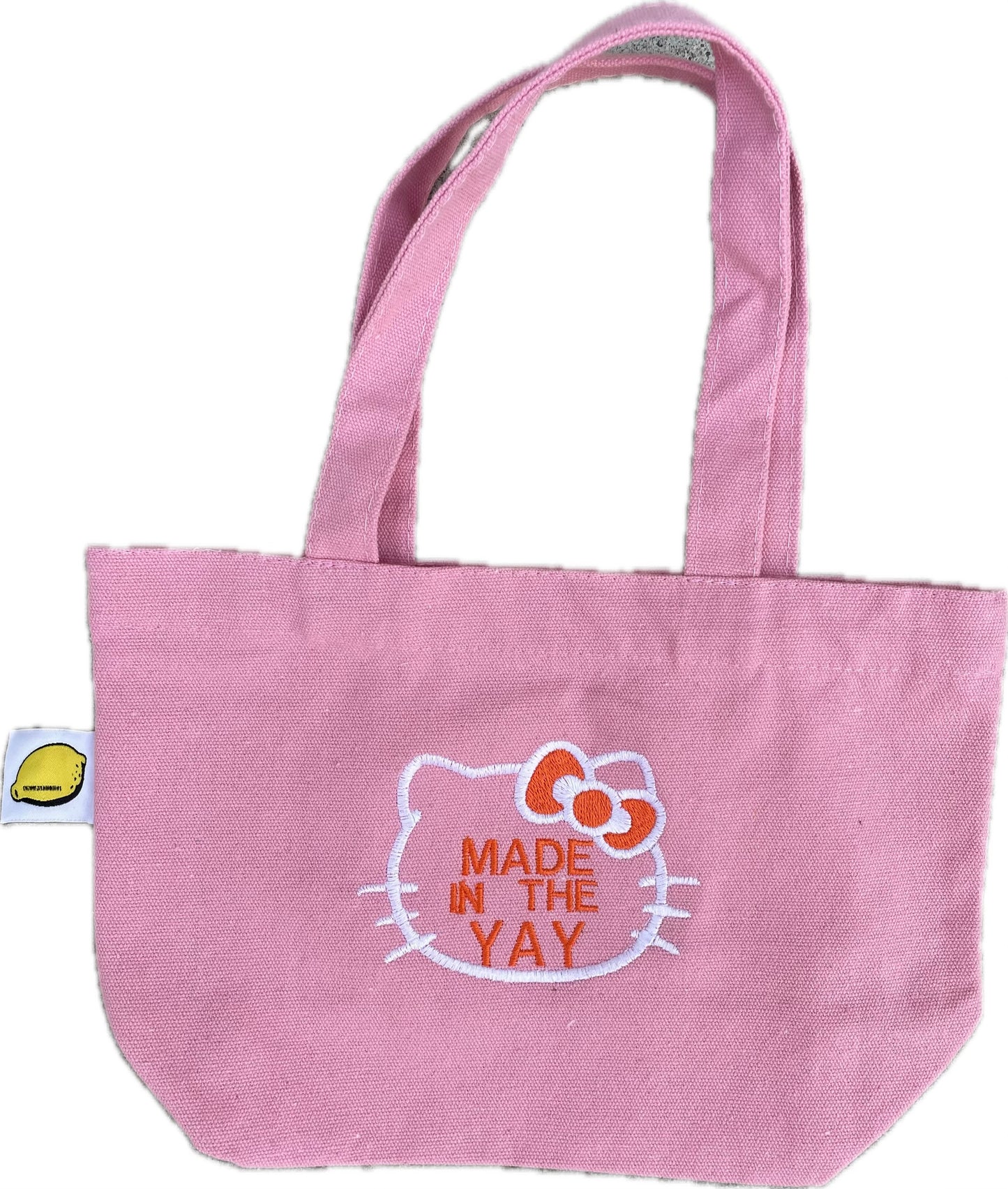 HK Made In The Yay | Mini Pink Tote (White/Orange)