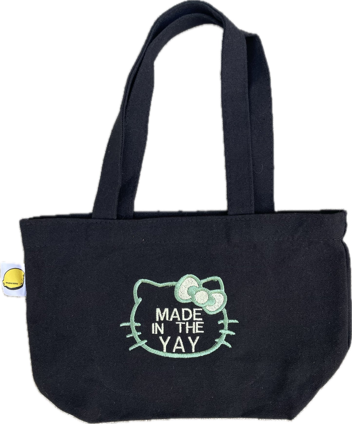 HK Made In The Yay | Black Mini Tote (Green Tones)