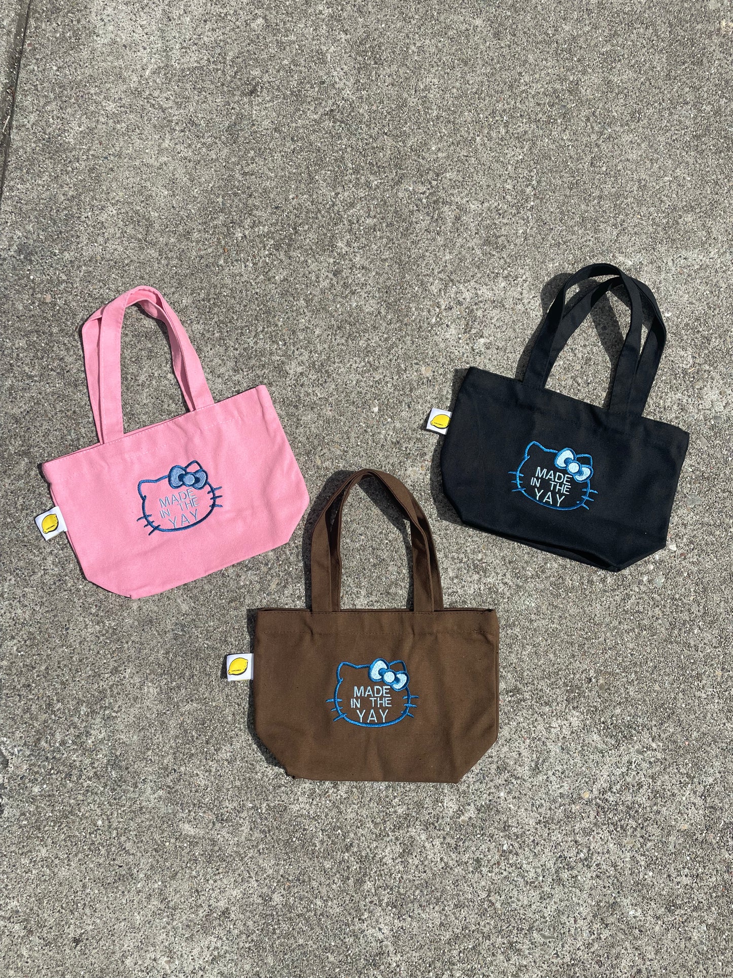 HK Made In The Yay Mini Pink Tote (Blue Tones)