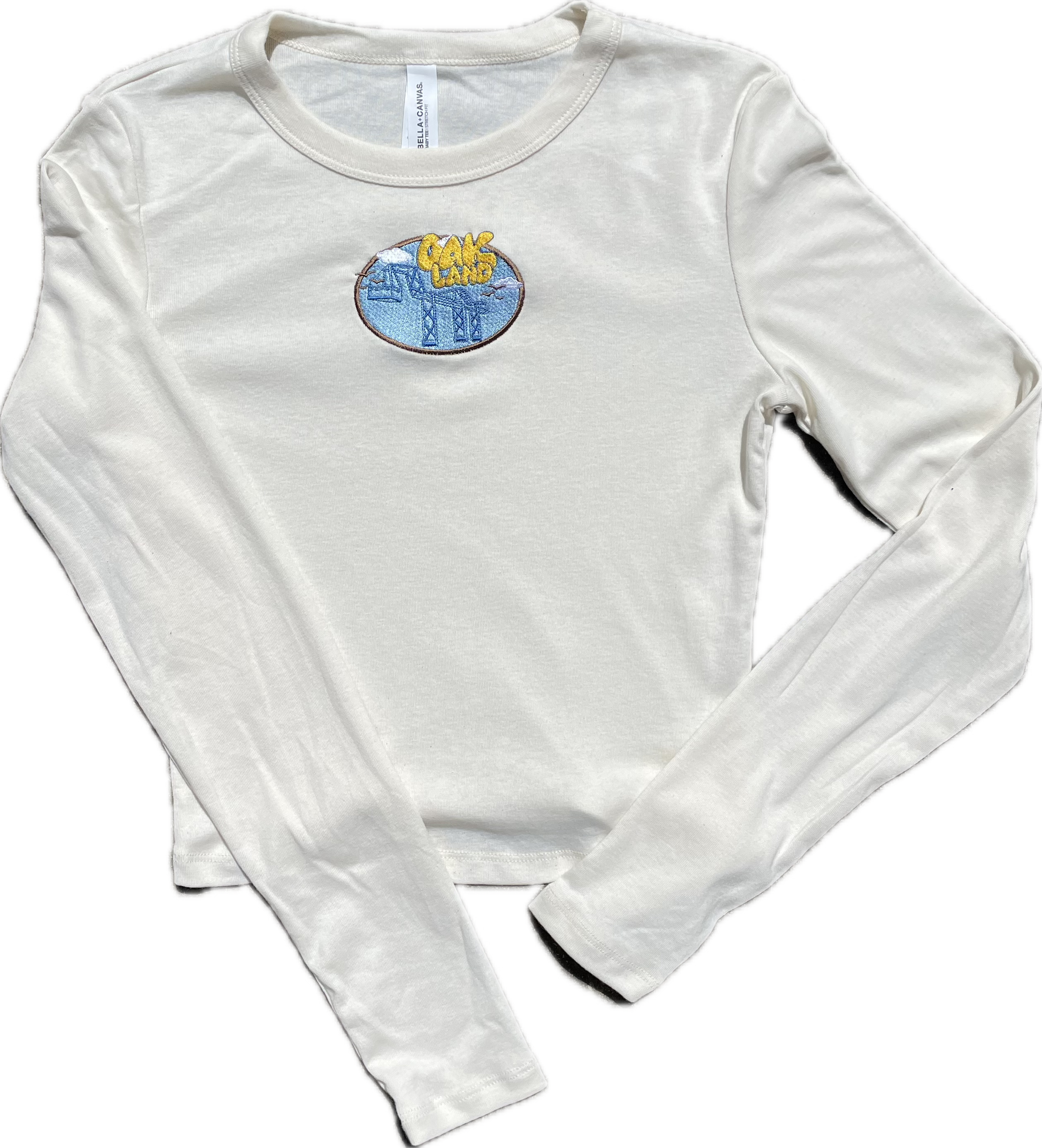 [ ]Long-Sleeve Monogram Baby Crop T-shirt★人気★ Long-Sleeve Monogram Baby Crop T-shirt 人気 LS_BABY_TEE_NVY