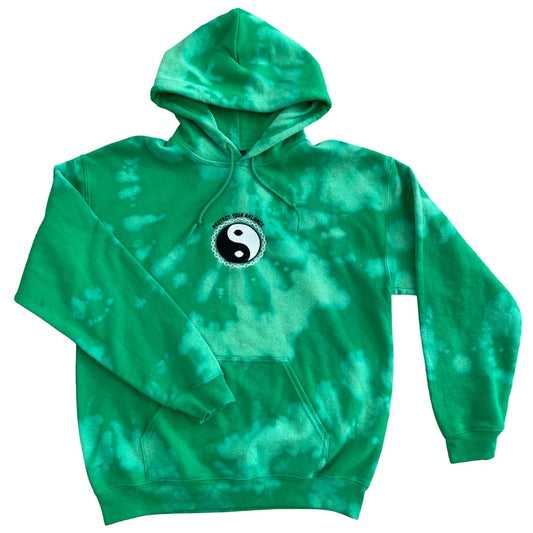 Protect Your Balance | Green Bleach Dye Hoody