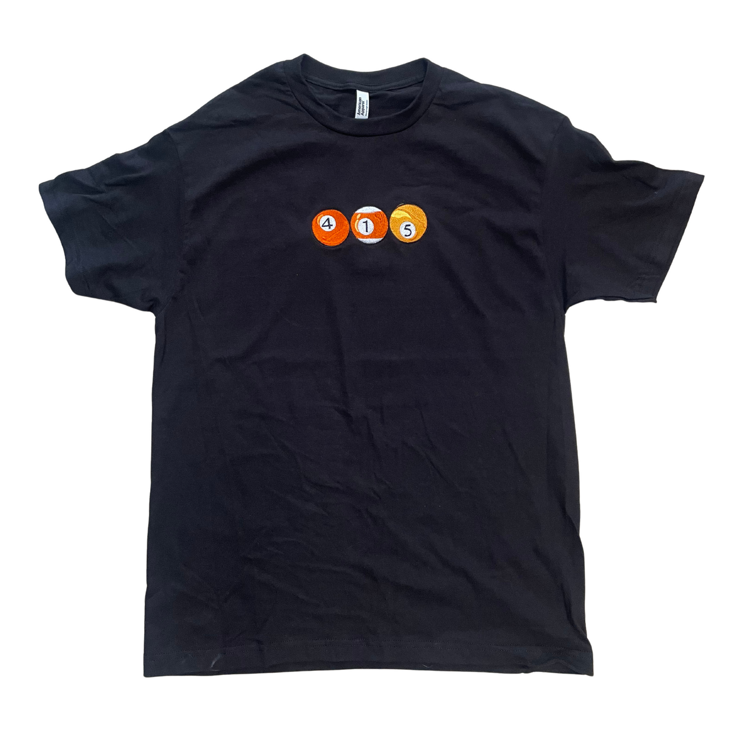 415 Pool Balls | Orange Tones Black T-Shirt