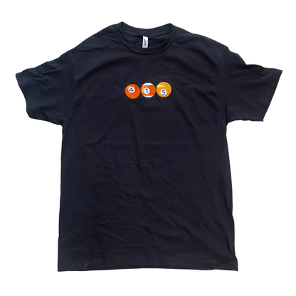 415 Pool Balls | Orange Tones Black T-Shirt