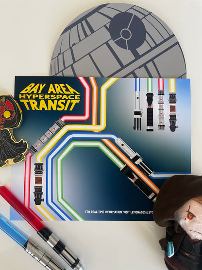 Bay Area Hyperspace Transit Map | 8" x 10 Print