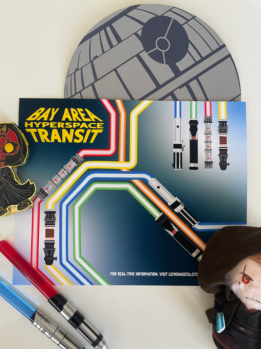 Bay Area Hyperspace Transit Map | 8" x 10 Print