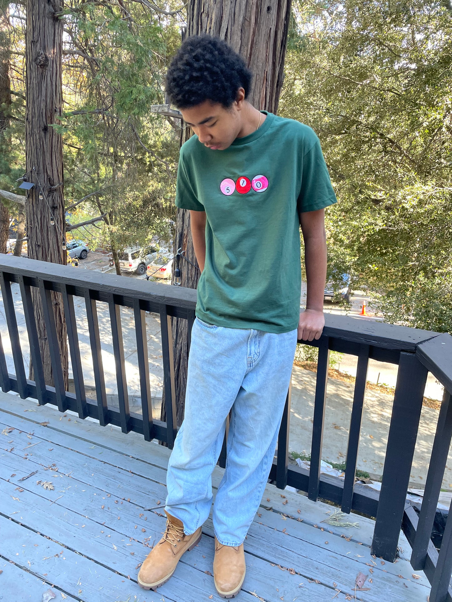 510 Pool Balls | Cherry Tones Green Unisex T-Shirt