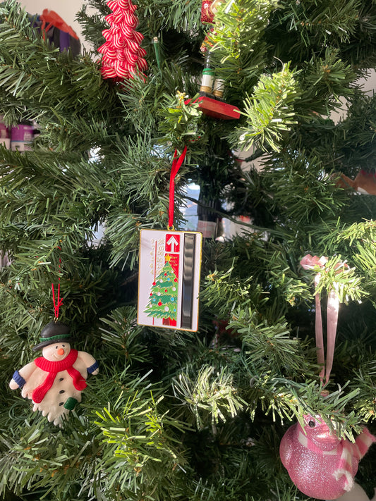 XMAS BART Ticket | Ornament