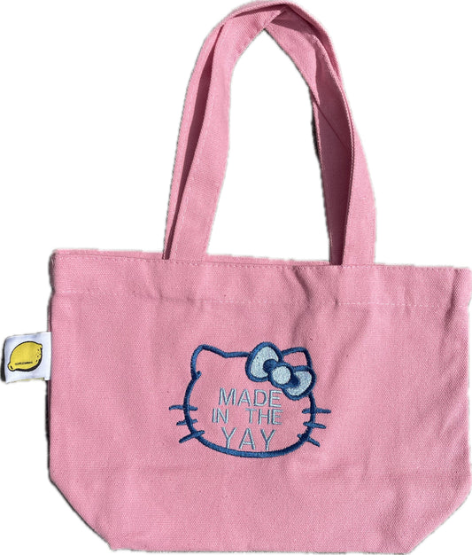 HK Made In The Yay Mini Pink Tote (Blue Tones)