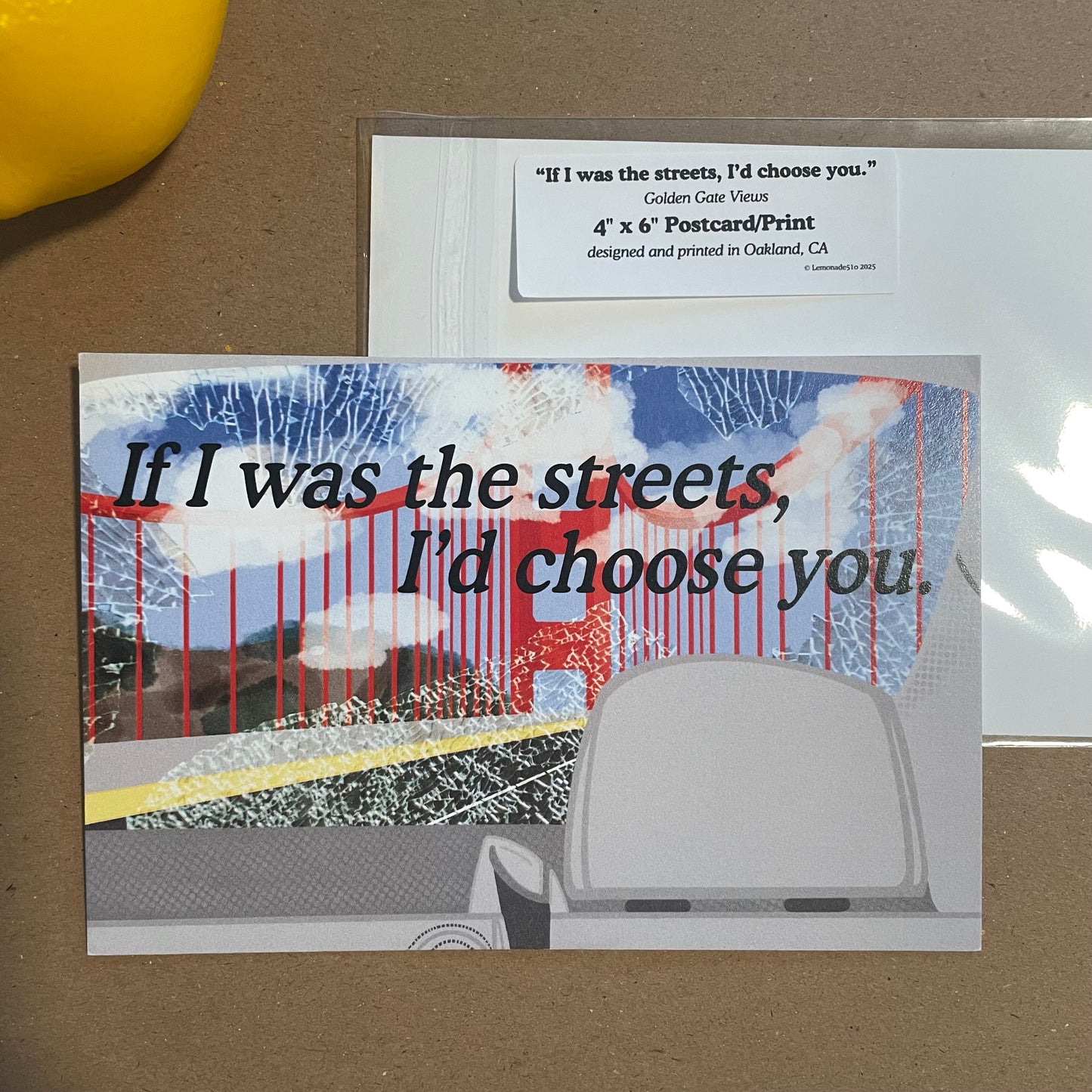 If I was the Streets, I'd Choose you - Golden Gate | Postcard