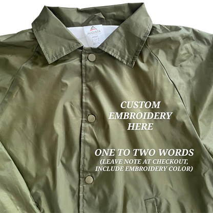 Lemonade51o Logo | Olive Green Coaches Jacket
