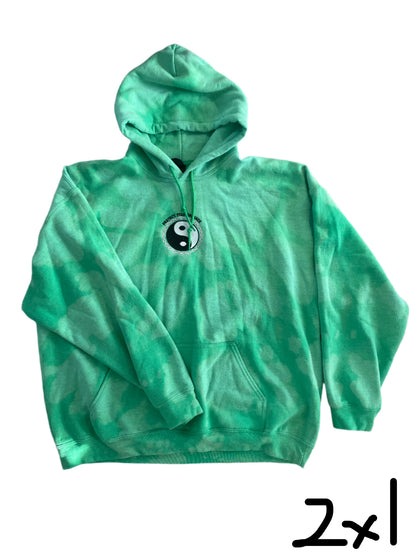 Protect Your Balance | Green Bleach Dye Hoody