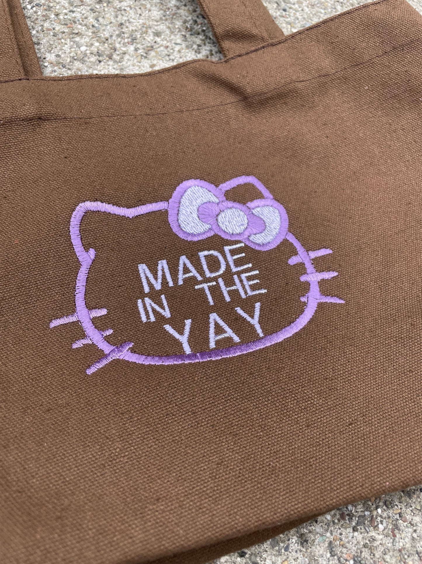HK Made In The Yay | Mini Brown Tote (Purple Tones)