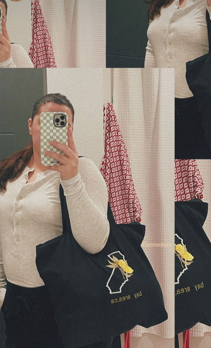 Bay Area, California | Large Black Tote Bag