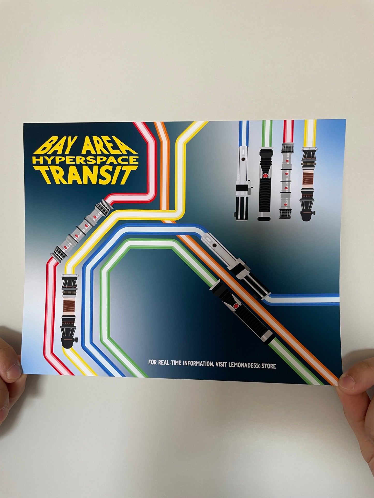 Bay Area Hyperspace Transit Map | 8" x 10 Print