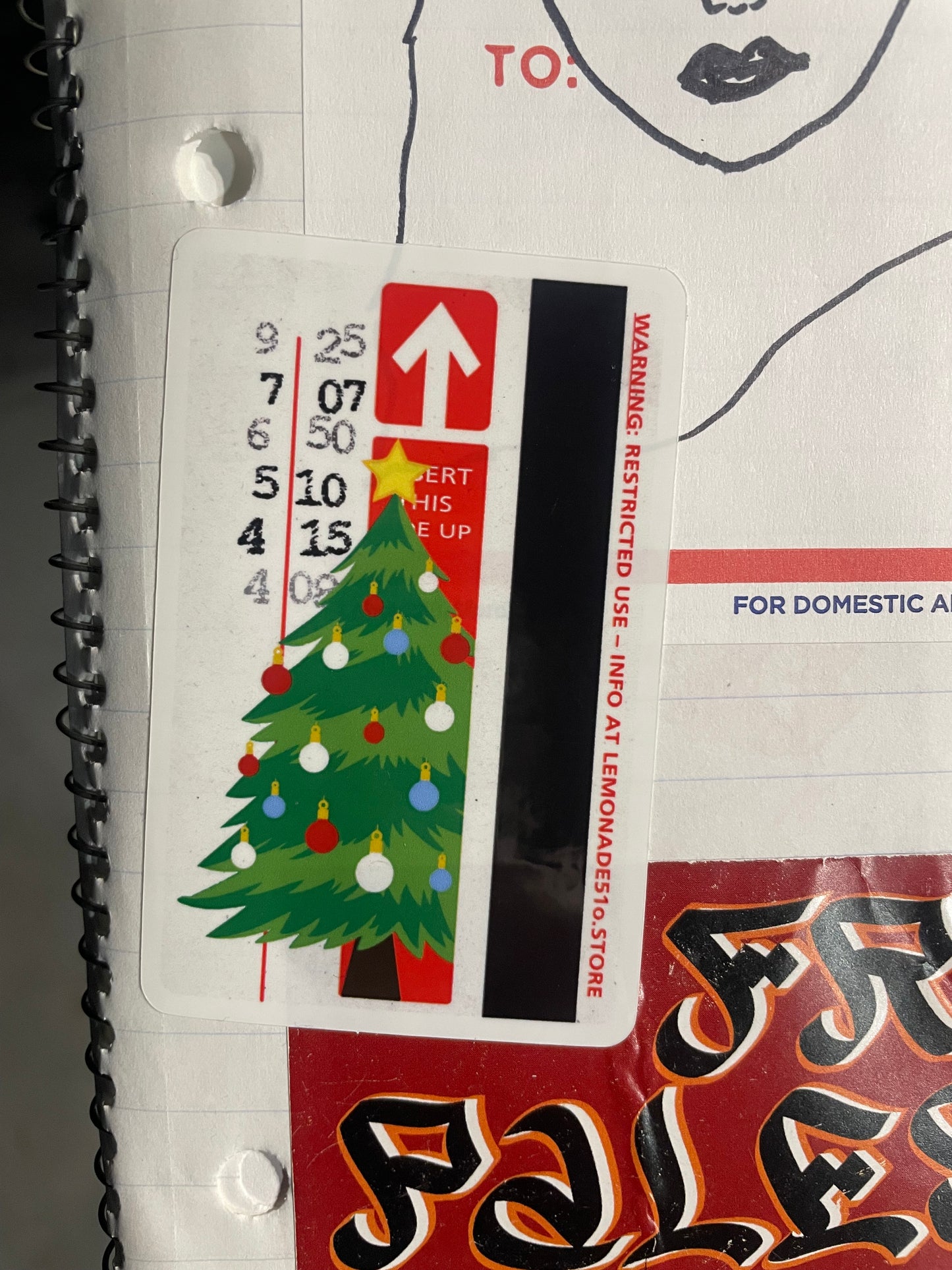 XMAS BART Ticket | Sticker