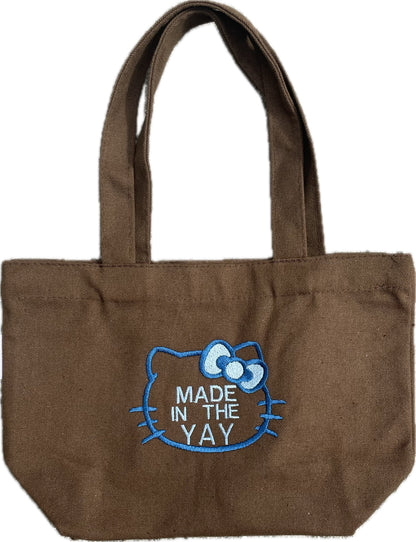 HK Made In The Yay | Mini Brown Tote (Blue Tones)