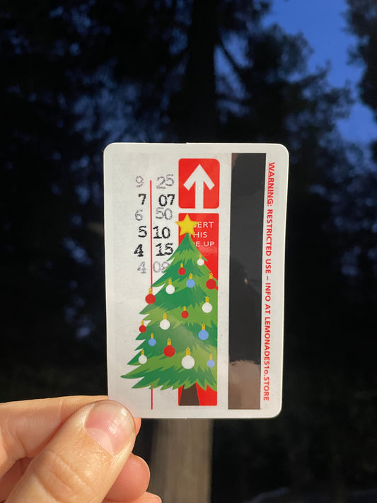 XMAS BART Ticket | Sticker