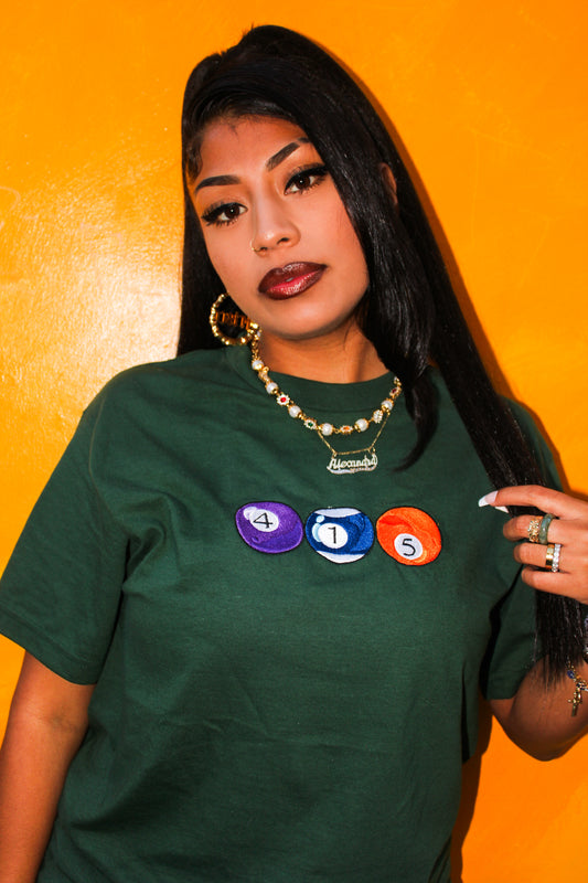 415  Pool Balls | Green Unisex T-Shirt