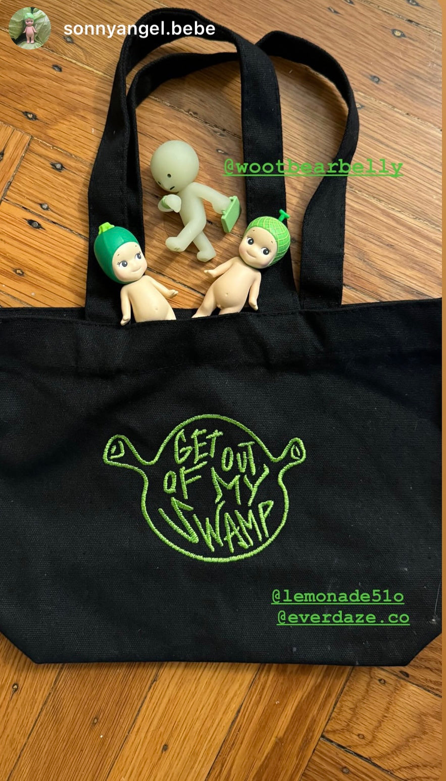 Get Out Of My Swamp Mini Black Tote