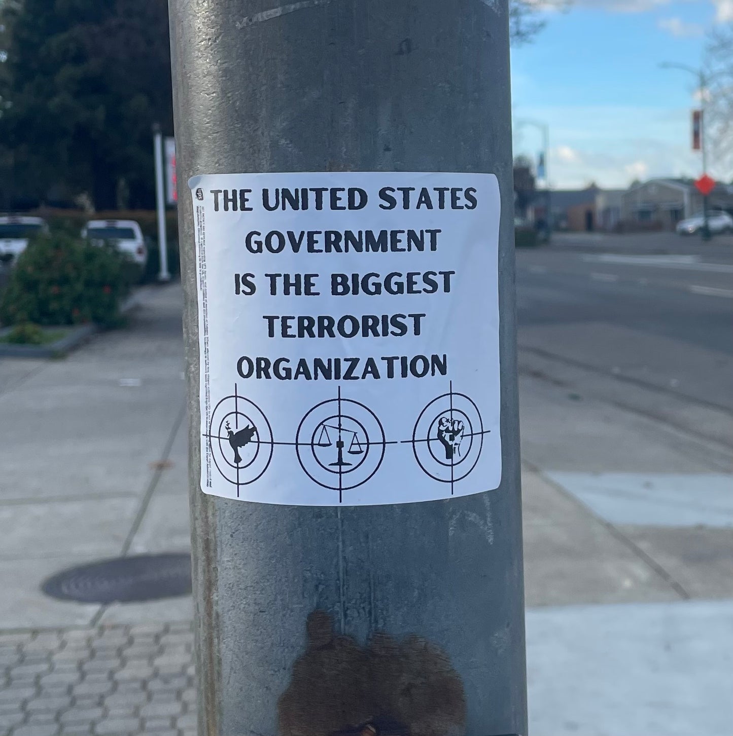 THE US GOV IS THE BIGGEST TERRORIST ORG | Free Thermal Sticker