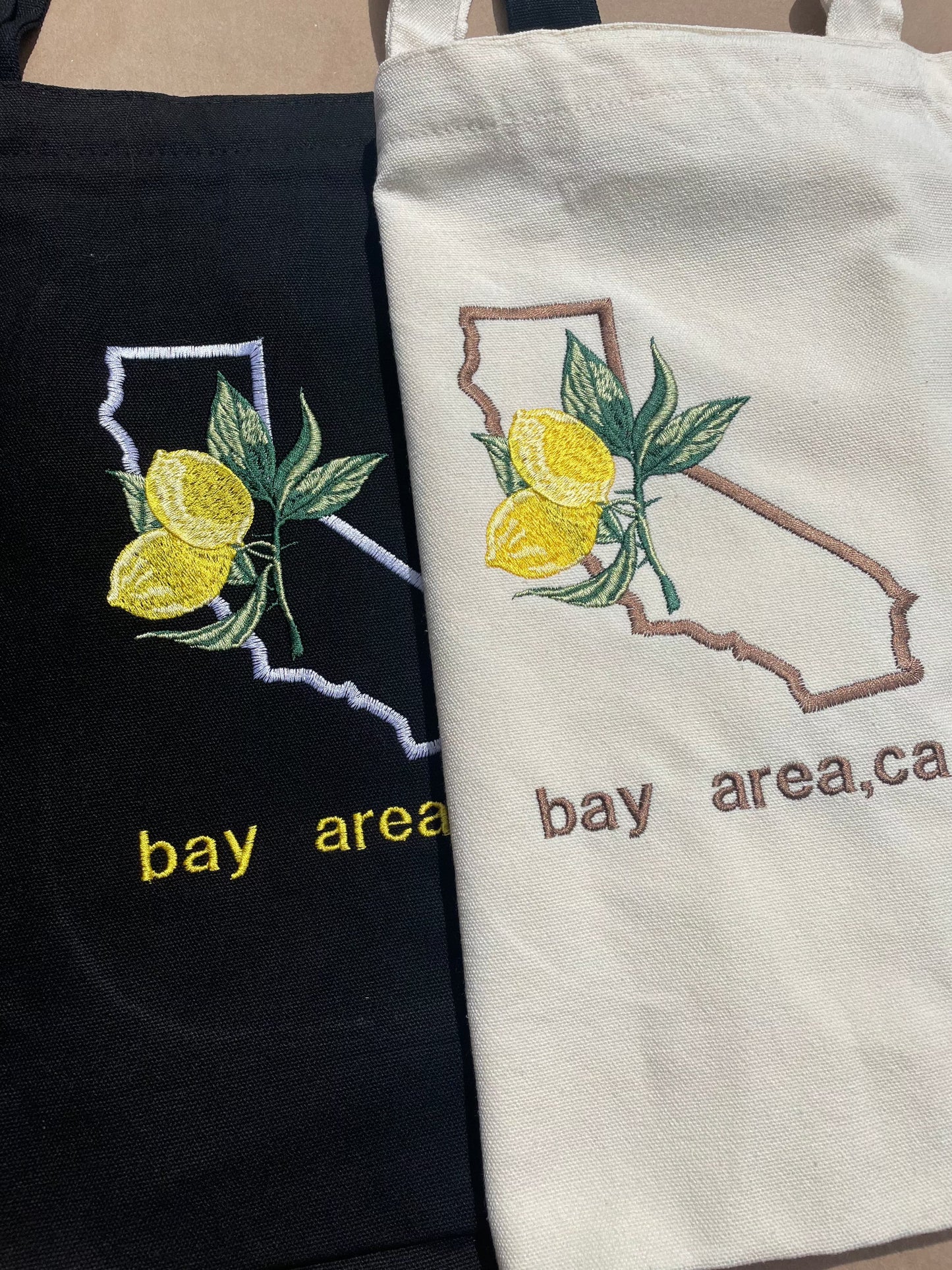Bay Area, California Large Creme Tote Bag