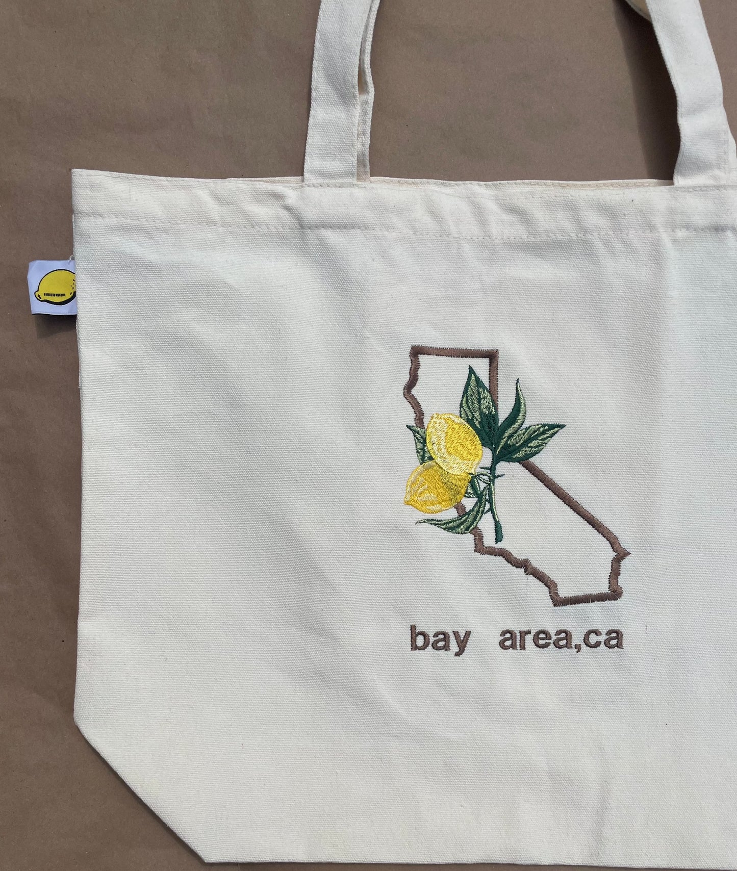 Bay Area, California Large Creme Tote Bag