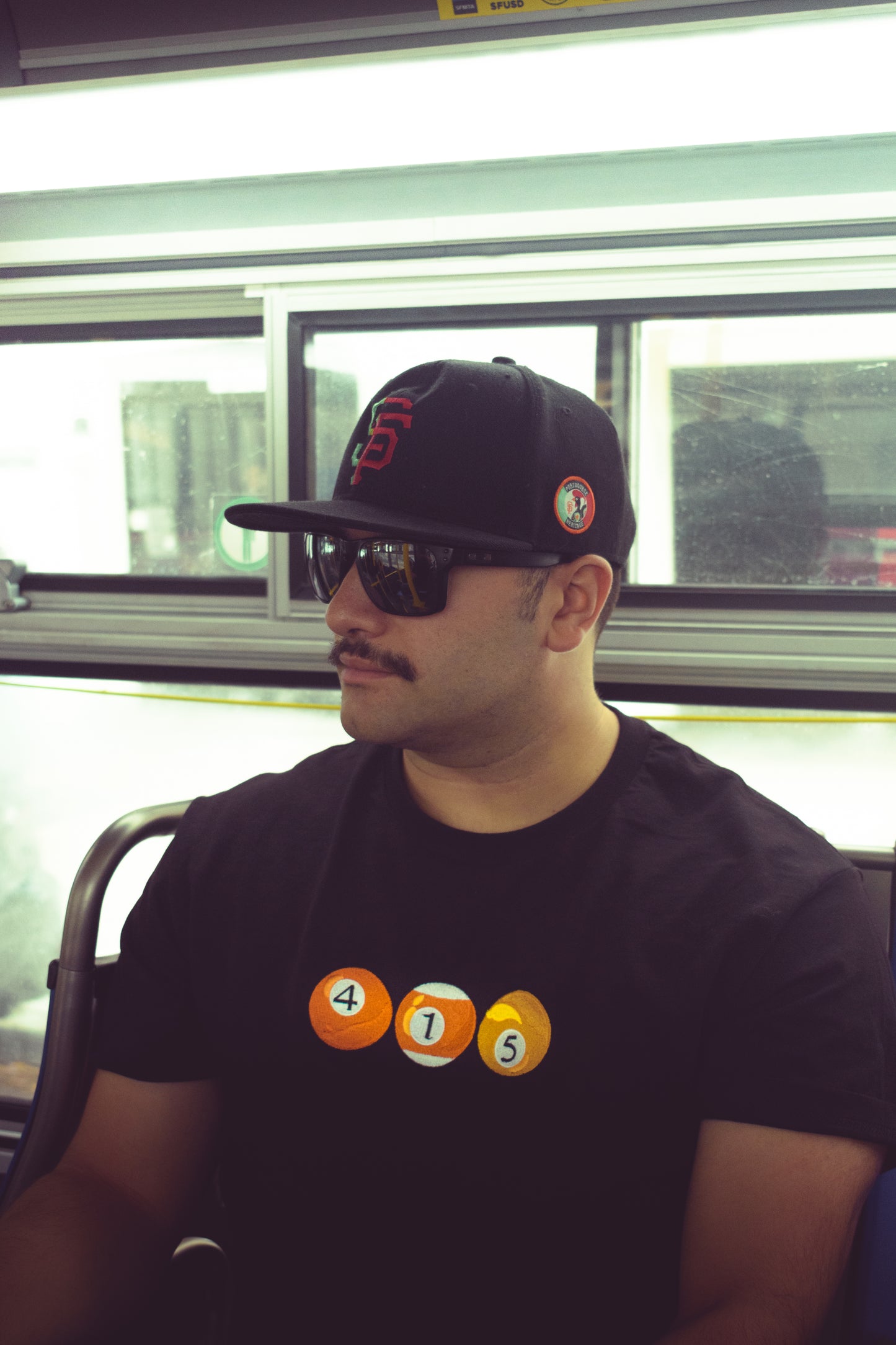 415 Pool Balls | Orange Tones Black T-Shirt