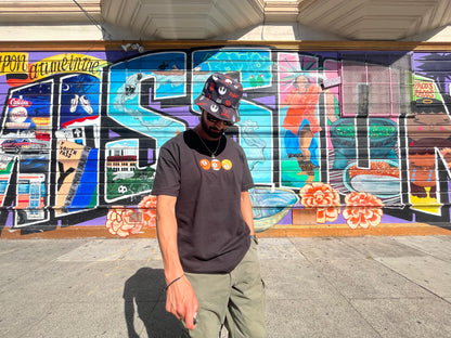 415 Pool Balls | Orange Tones Black T-Shirt