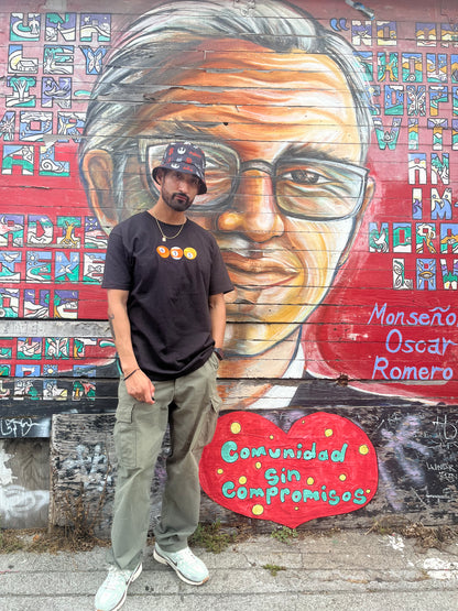 415 Pool Balls | Orange Tones Black T-Shirt