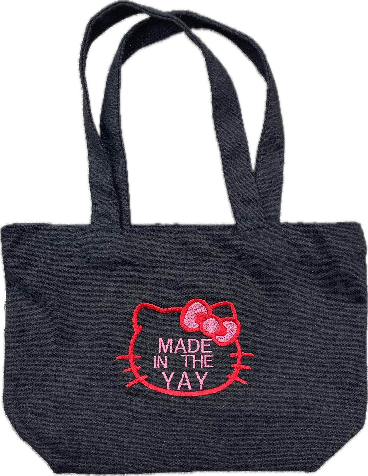 HK Made In The Yay Mini Black Tote (Red/Pink)