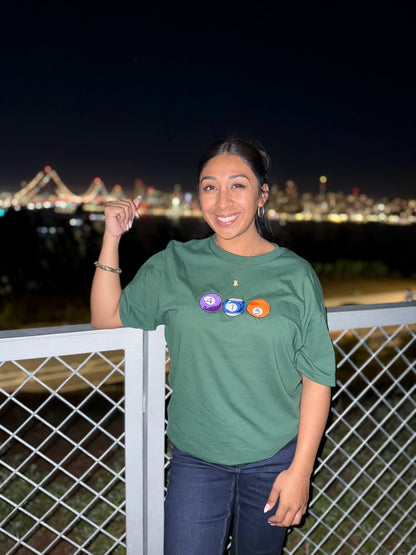 415  Pool Balls | Green Unisex T-Shirt