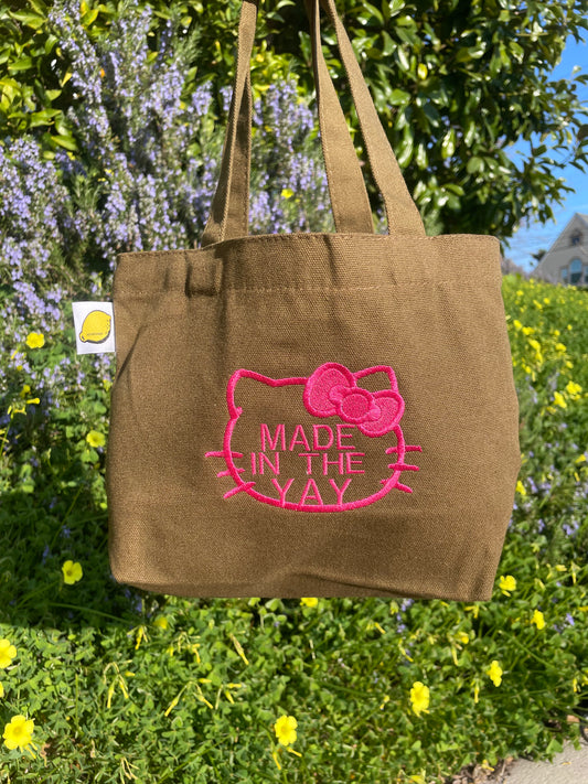 HK Made In The Yay | Mini Brown Tote (Pink Tones)