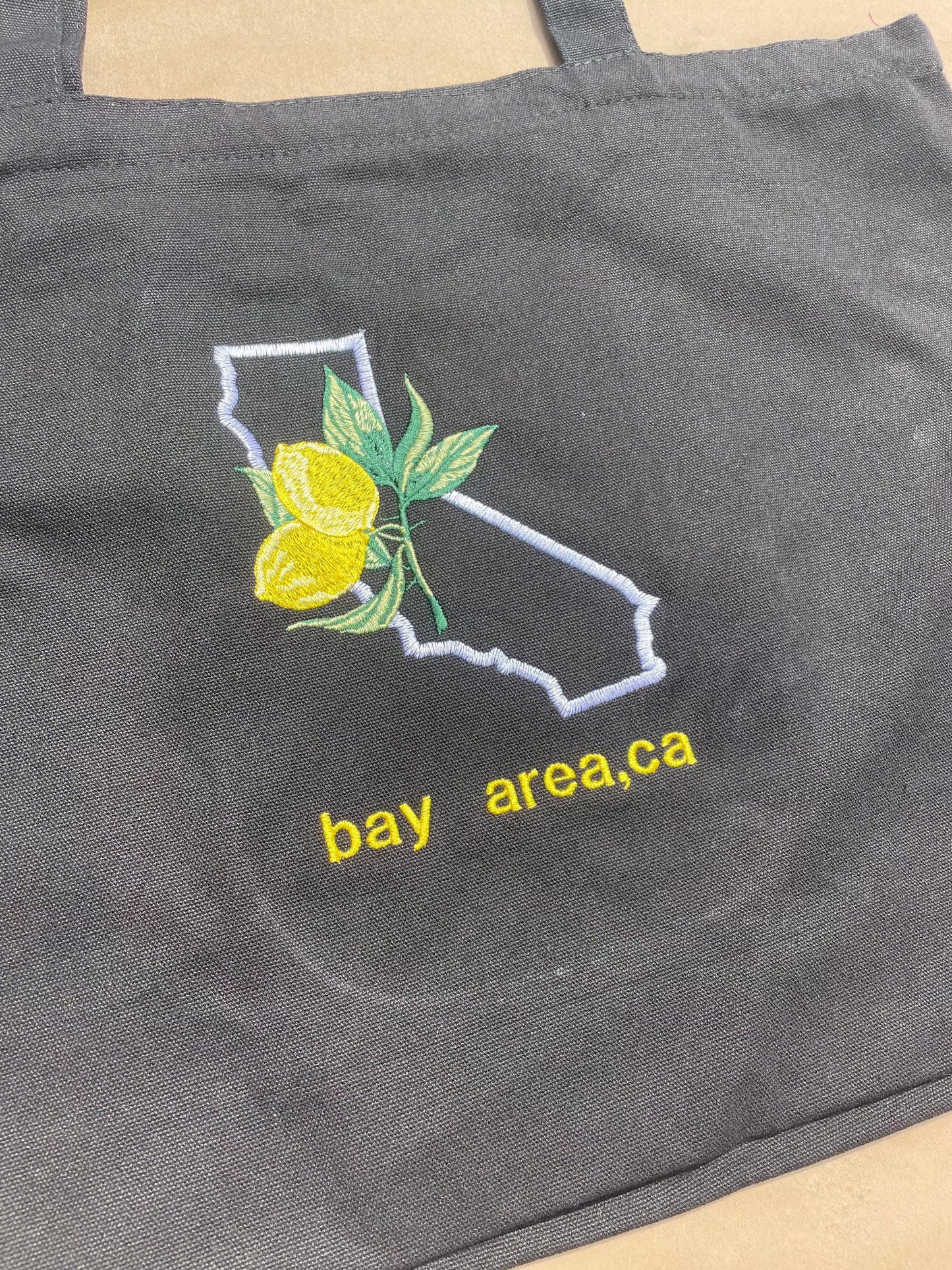 Bay Area, California | Large Black Tote Bag