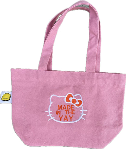 HK Made In The Yay | Mini Pink Tote (White/Orange)