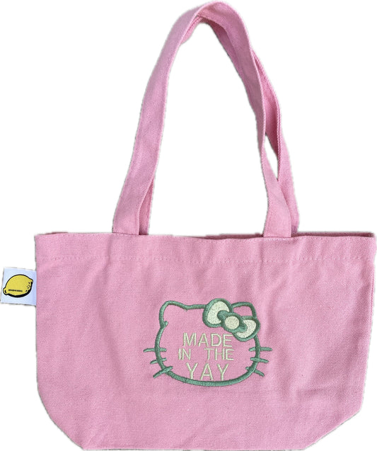 HK Made In The Yay Mini Pink Tote (Green Tones)