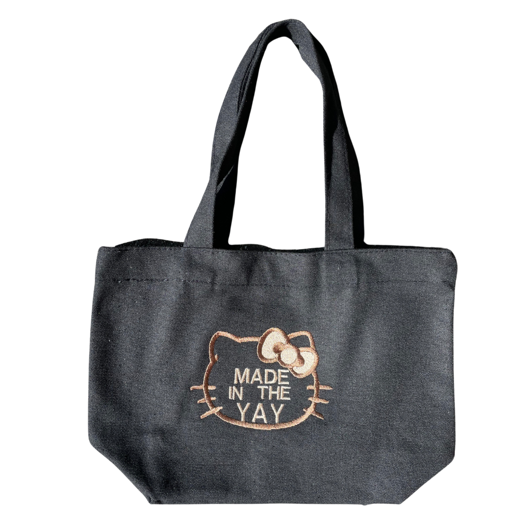 HK Made In The Yay |  Mini Black Tote (Brown Tones)
