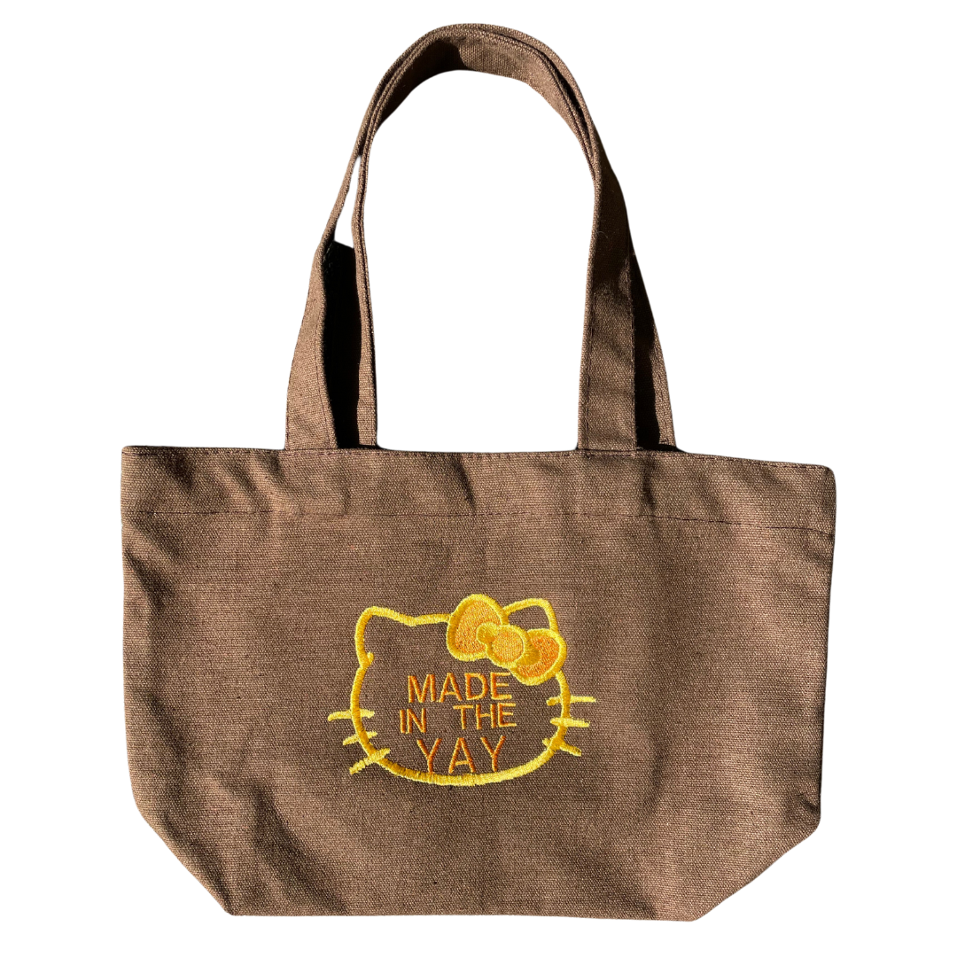 HK Made In The Yay | Mini Brown Tote (Gold Tones)