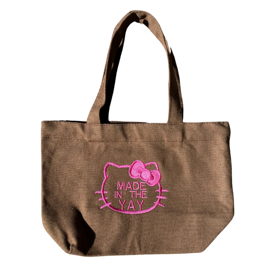 HK Made In The Yay Mini Brown Tote (Pink Tones)