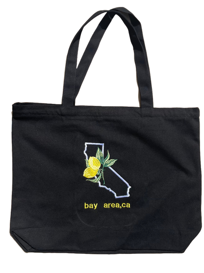 Bay Area, California | Large Black Tote Bag