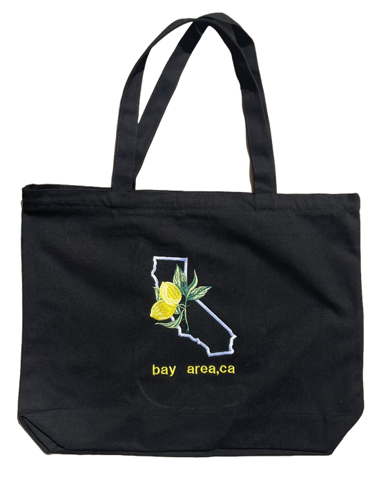 Bay Area, California | Large Black Tote Bag