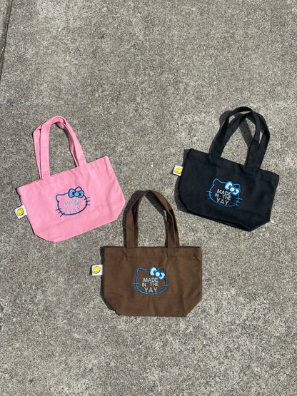 HK Made In The Yay | Mini Black Tote (Blue Tones)