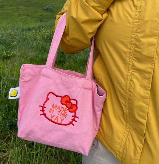 HK Made In The Yay Mini Pink Tote (Red/Orange)