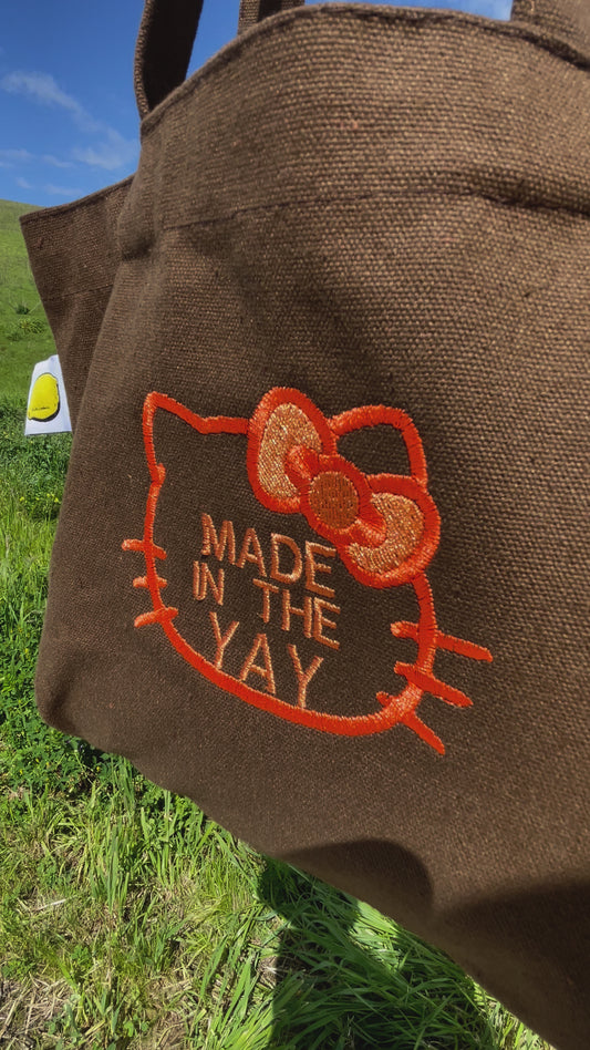 HK Made In The Yay Mini Brown Tote (Orange)