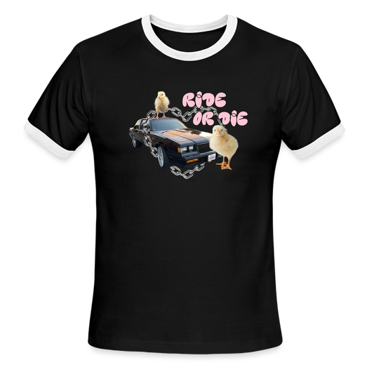 Men's Ringer T-Shirt - black/white