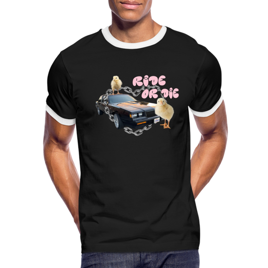 Men's Ringer T-Shirt - black/white