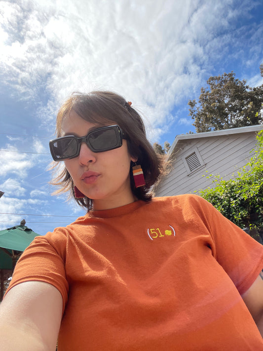 (51🍋) Mini  Texas Orange Shirt