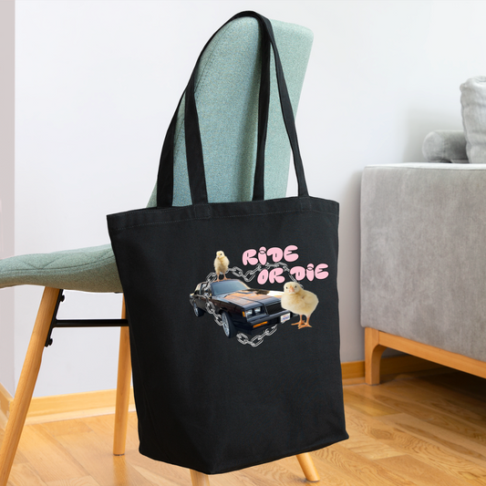 RIDE OR DIE TOTE BAG - black
