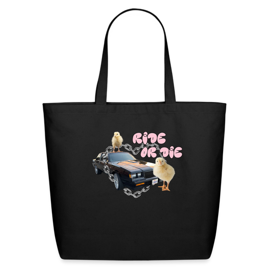 RIDE OR DIE TOTE BAG - black